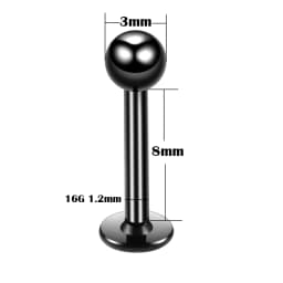 1PC ASTM-F136 Titanium Tragus Piercings Labret Stud Lip Rings Helix Piercing Ear Oreja Cartilage Earring 14G 16G Body Jewelry