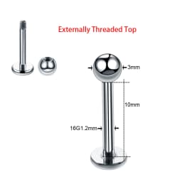 1PC ASTM-F136 Titanium Tragus Piercings Labret Stud Lip Rings Helix Piercing Ear Oreja Cartilage Earring 14G 16G Body Jewelry