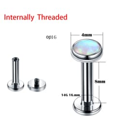 1PC ASTM-F136 Titanium Tragus Piercings Labret Stud Lip Rings Helix Piercing Ear Oreja Cartilage Earring 14G 16G Body Jewelry
