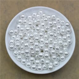 50-1000Pcs With Hole ABS Imitation Pearl Bead 4/6/8/10/12MM Round Plastic Acrylic Spacer Bead for DIY Jewelry Making Findings