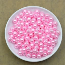 50-1000Pcs With Hole ABS Imitation Pearl Bead 4/6/8/10/12MM Round Plastic Acrylic Spacer Bead for DIY Jewelry Making Findings
