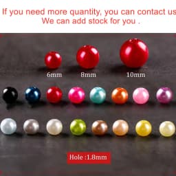 50-1000Pcs With Hole ABS Imitation Pearl Bead 4/6/8/10/12MM Round Plastic Acrylic Spacer Bead for DIY Jewelry Making Findings