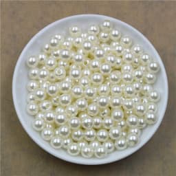 50-1000Pcs With Hole ABS Imitation Pearl Bead 4/6/8/10/12MM Round Plastic Acrylic Spacer Bead for DIY Jewelry Making Findings
