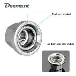 Dual Nuts Riveted for Fixed Gear Bicycle Front Rear Hub Fixing With Anti-skid Texture M9 M10 3/8 Inch Drum Axle Firm Mount
