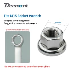 Dual Nuts Riveted for Fixed Gear Bicycle Front Rear Hub Fixing With Anti-skid Texture M9 M10 3/8 Inch Drum Axle Firm Mount