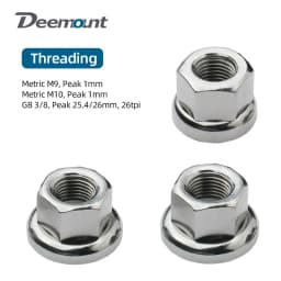 Dual Nuts Riveted for Fixed Gear Bicycle Front Rear Hub Fixing With Anti-skid Texture M9 M10 3/8 Inch Drum Axle Firm Mount