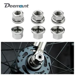 Dual Nuts Riveted for Fixed Gear Bicycle Front Rear Hub Fixing With Anti-skid Texture M9 M10 3/8 Inch Drum Axle Firm Mount