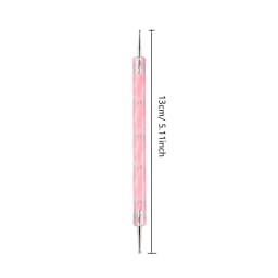 Professional Dual-Use Nail Art Dotting Pen Manicure Tool for Creative Design - Swirl Wood Marbleizing Steel Rhinestones