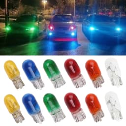 10pcs Yellow Color Car T10 W5W Halogen Bulbs 194 158 Side Wedges 12v 5w Xexon Lamp Instrument Light Reading Light Clearance Lamp