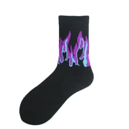 Unisex Flame Black White Yellow Fire Sokken Novelty Hip Hop Harajuku Socks Skateboard Calceines Mujer Street Skarpetki Socks