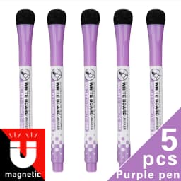 1 Set School Classroom Supplies Magnetic Erasable Whiteboard Pens Markers Dry Eraser Pages Children's Drawing Pen Board Markers
