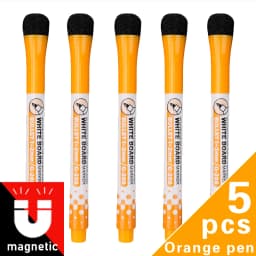 1 Set School Classroom Supplies Magnetic Erasable Whiteboard Pens Markers Dry Eraser Pages Children's Drawing Pen Board Markers