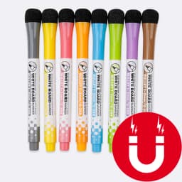 1 Set School Classroom Supplies Magnetic Erasable Whiteboard Pens Markers Dry Eraser Pages Children's Drawing Pen Board Markers