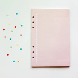 2026 40Sheet Kawaii A5 A6 Loose Leaf Notebook Refill Spiral Binder Index Paper Inner Pages Daily Planner Line Grid Blank Agenda