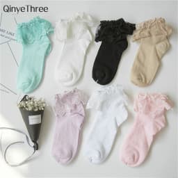 Chic Fashion Women Vintage Lace Ruffle Frilly Socks Lovely Princess Lolita Mori Girl Style Hot Selling Dropship