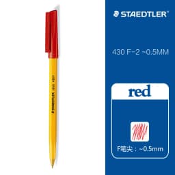 1Pcs STAEDTLER Ballpoint Pen 430F/M Large Capacity 0.5/0.7mm Oil-based Students Hand Drawing Writing School Supplies Stationery