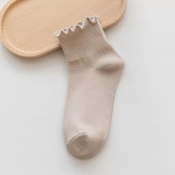 Cute Socks For Women New Spring Summer Japanese Style Breathable Girls Short Socks Kawaii Solid Socks Frilly Ruffle Socks Casual