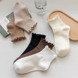 Cute Socks For Women New Spring Summer Japanese Style Breathable Girls Short Socks Kawaii Solid Socks Frilly Ruffle Socks Casual