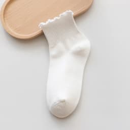 Cute Socks For Women New Spring Summer Japanese Style Breathable Girls Short Socks Kawaii Solid Socks Frilly Ruffle Socks Casual