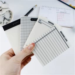 50 Sheets Transparent Waterproof Sticky Note Pads Notepads for School Stationery Office Supplies