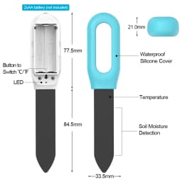 Tuya Zigbee Soil Sensor Humidity Temperature Moisture Detector Smart Life Home Assistant Real Time Monitor for Plant Garden
