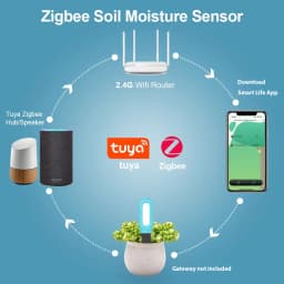 Tuya Zigbee Soil Sensor Humidity Temperature Moisture Detector Smart Life Home Assistant Real Time Monitor for Plant Garden