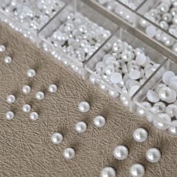 12grids Half Round Pearls Beads 3D Nail Charms 1.5/2/2.5/3/4/5mm White Flatback Pearls Nail Jewelry Nail Craft Pearl Rhinestones