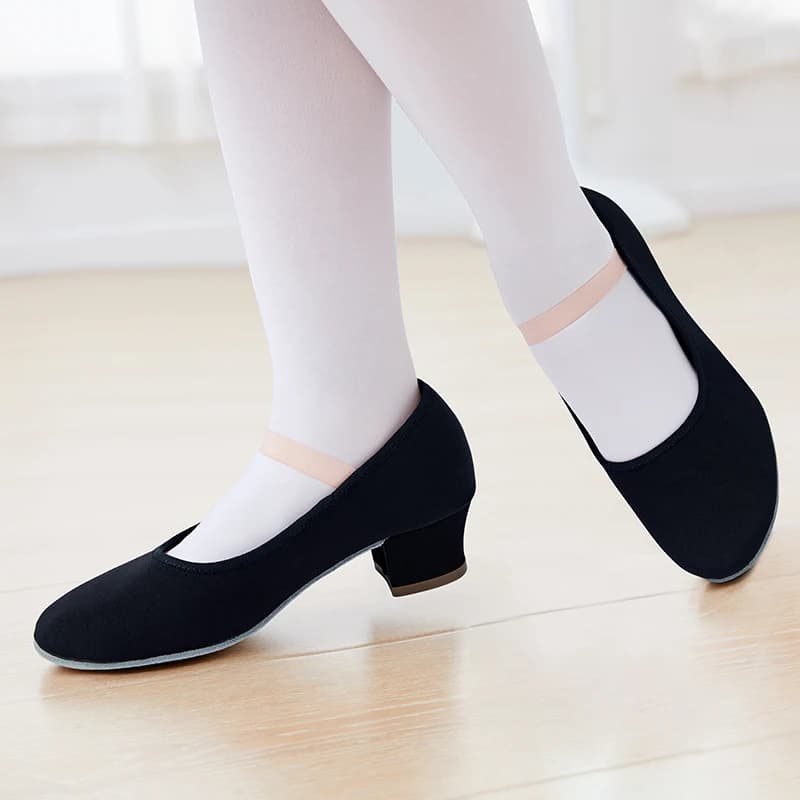 Women Classical Dance Shoes Character Shoes Girl Modern Dance Training Dancing Shoes High Heel Practise Shoes