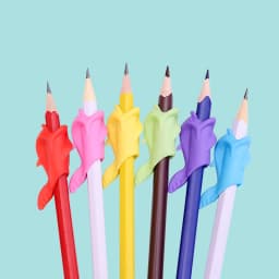 10 Pcs 2Pcs Kids Pen Holder Silicone Baby Learning Writing Tool Correction Device Fish Pencil Grasp Writing Aid Grip Stationery