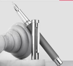 HongDian 1843 Metal Fountain Pen Voyager Series Beautiful Ripples Iridium EF/F Size Ink Pen Office Business Writing Gift Ink Pen
