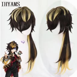 DRB Jyushi Aimono Cosplay Division Rap Battle Cosplay Hypnosis Mic Cosplay Wig Anime Heat Resistant Synthetic Wigs + Wig Cap