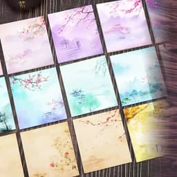 1PCS Cartoon Portable Retro Square Tearable Notepad Message Sticky Notes Notebook Stationery Child Gift Office&School Supplies
