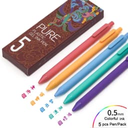 KACO Sign Pen Gel Pen 0.5mm Refill Smooth Ink Writing Durable Signing Pen 5 Colors Vintage Color Macarons Pens Gift Set