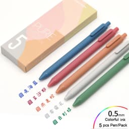 KACO Sign Pen Gel Pen 0.5mm Refill Smooth Ink Writing Durable Signing Pen 5 Colors Vintage Color Macarons Pens Gift Set