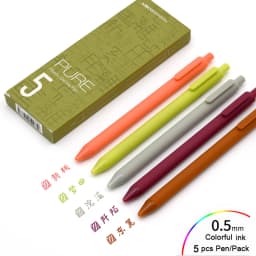 KACO Sign Pen Gel Pen 0.5mm Refill Smooth Ink Writing Durable Signing Pen 5 Colors Vintage Color Macarons Pens Gift Set