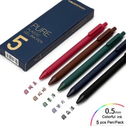 KACO Sign Pen Gel Pen 0.5mm Refill Smooth Ink Writing Durable Signing Pen 5 Colors Vintage Color Macarons Pens Gift Set