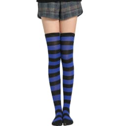 2021 New Socks Long Tube Ladies Japanese Blue and White Striped Over-knee Socks Thigh Socks  Thigh High Stockings  Knee High