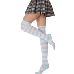 2021 New Socks Long Tube Ladies Japanese Blue and White Striped Over-knee Socks Thigh Socks  Thigh High Stockings  Knee High