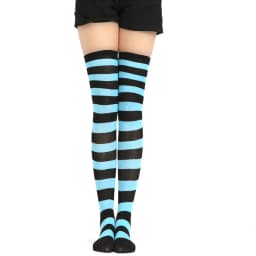 2021 New Socks Long Tube Ladies Japanese Blue and White Striped Over-knee Socks Thigh Socks  Thigh High Stockings  Knee High