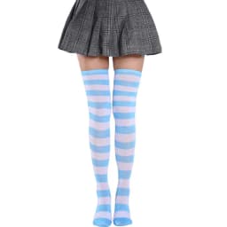 2021 New Socks Long Tube Ladies Japanese Blue and White Striped Over-knee Socks Thigh Socks  Thigh High Stockings  Knee High