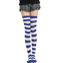 2021 New Socks Long Tube Ladies Japanese Blue and White Striped Over-knee Socks Thigh Socks  Thigh High Stockings  Knee High