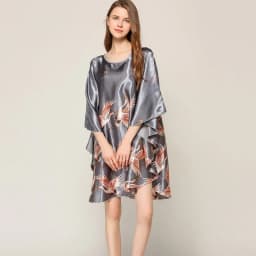 Plus Size Black Women's Summer Lounge Robe Lady New Sexy Home Dress Rayon Nightgown Large Loose Sleepwear Bathrobe Gown S002-B
