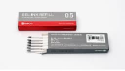 for Xiaomi Metal Sign pen Kaco 0.5MM EU Refill Blue/Black/Red/Navy Blue Ink European Standard Retractable Gel Pens 10Pcs/Pack
