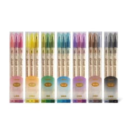 3pcs Retro Color Twin Marker Pens Set Brush Drawing Fine Liner Water Based Ink Blendable Watercolor Art Painting School A6133