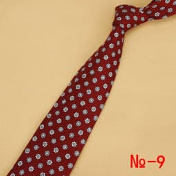 New Designs Classic Silk Men Tie Floral Plaid 9cm Red Printed Necktie Gravata Ties for Men Formal Wear Business Wedding Neckties
