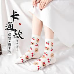 Kawaii Cartoon Bear Dog Animals Woman Socks Cotton Japanese Korean Style Spring Autumn Funny Socks Women 12801