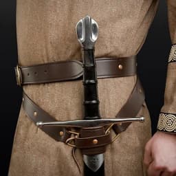 Medieval Renaissance Sword Holder Adjustable PU Leather Waist Belt Waist Sheath Men Larp Knight Weapon Cosplay Belt Holster