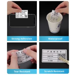 Thermal Adhesive Label Papers for DETONGER P1 DP23 DP30 DP80 3 Rolls Waterproof Oilproof Tear Resistant Sticker