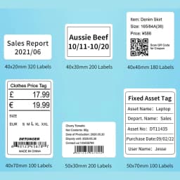 Thermal Adhesive Label Papers for DETONGER P1 DP23 DP30 DP80 3 Rolls Waterproof Oilproof Tear Resistant Sticker