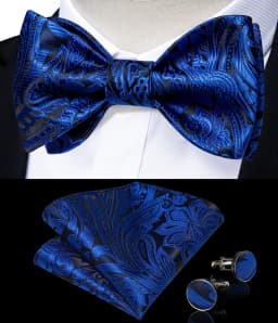 Brand New Men's Bow Tie Teal Green Blue Paisley Floral Bow Tie Wedding Party Butterfly Bowknot Men Tie Accessories